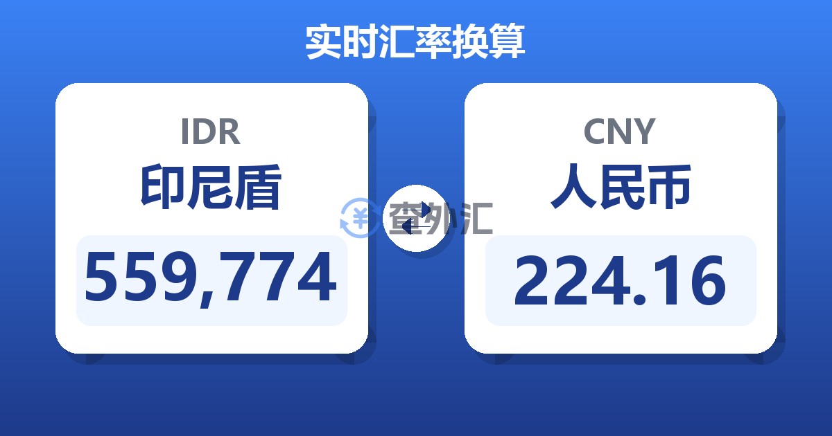 559,774印尼盾兑人民币