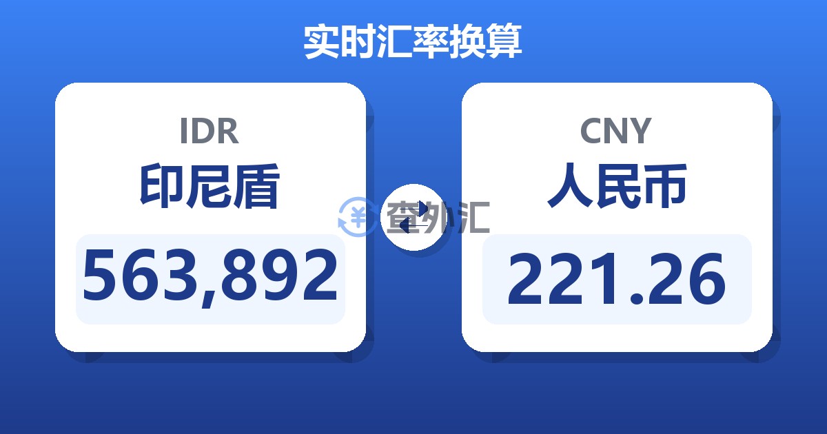 563,892印尼盾兑人民币