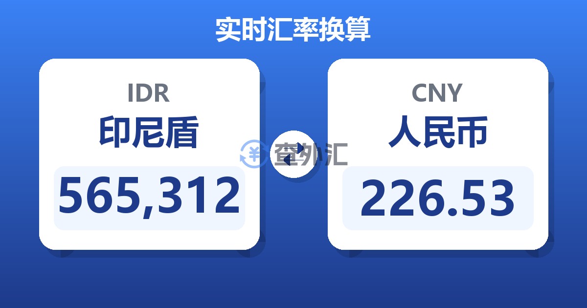 565,312印尼盾兑人民币