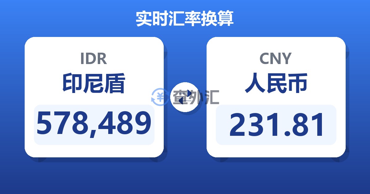 578,489印尼盾兑人民币