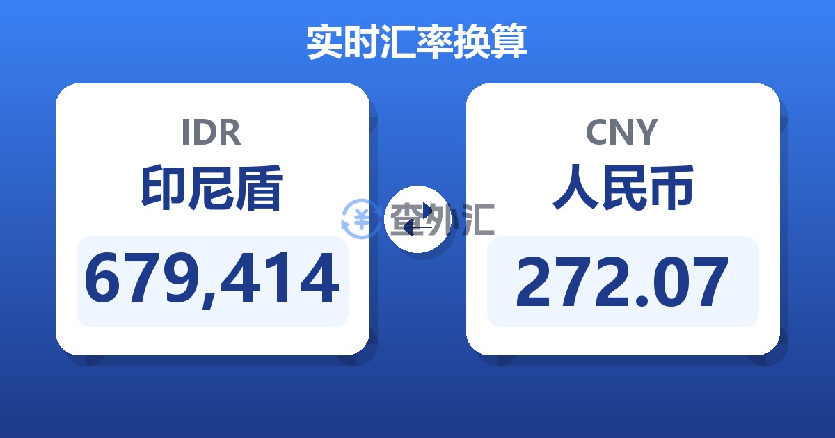 679,414印尼盾兑人民币