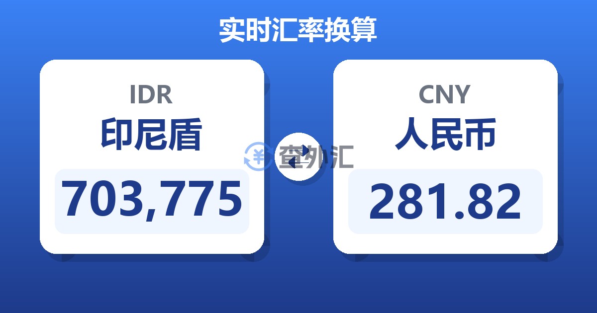 703,775印尼盾兑人民币
