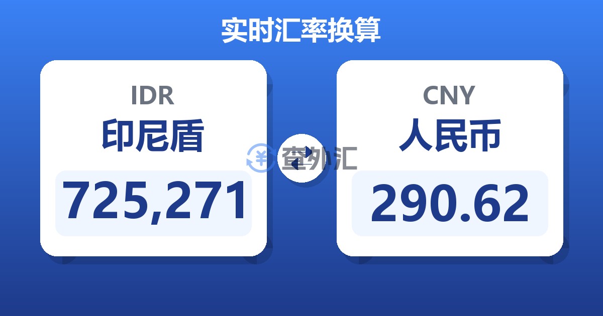 725,271印尼盾兑人民币