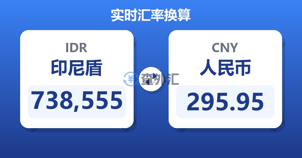 738,555印尼盾兑人民币