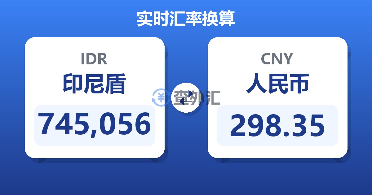 745,056印尼盾兑人民币
