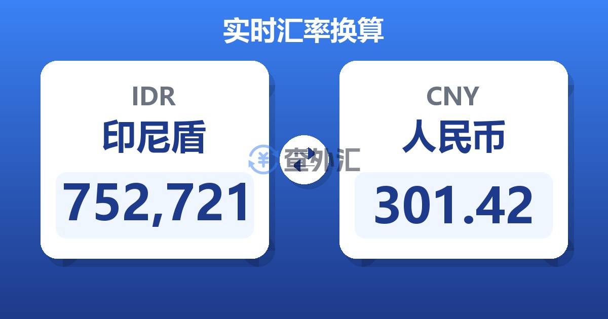 752,721印尼盾兑人民币