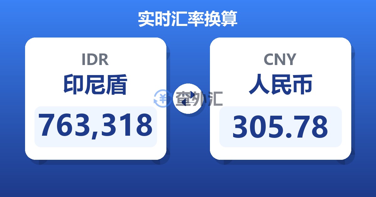 763,318印尼盾兑人民币