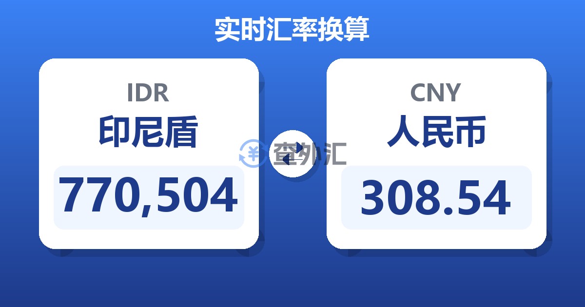 770,504印尼盾兑人民币