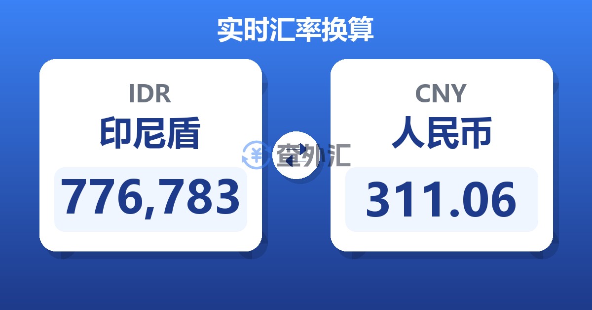 776,783印尼盾兑人民币