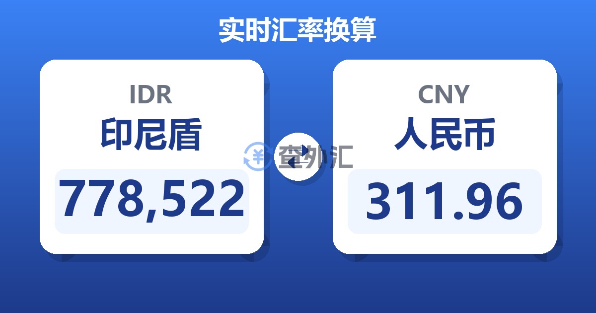 778,522印尼盾兑人民币