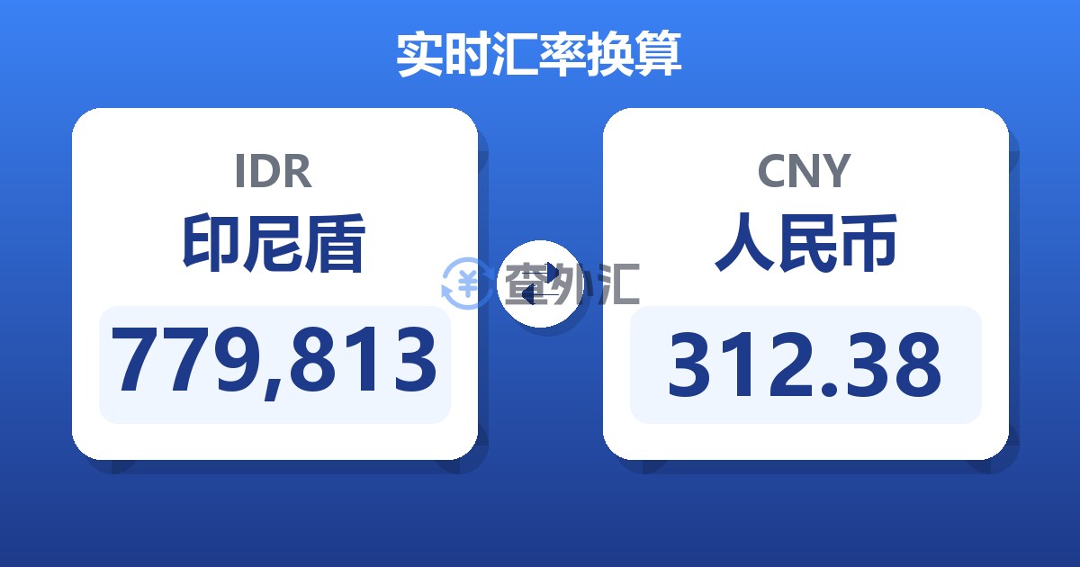 779,813印尼盾兑人民币