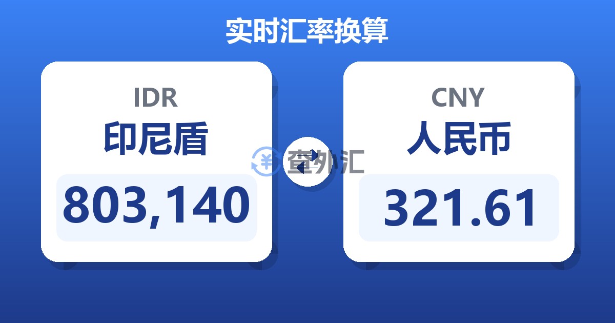 803,140印尼盾兑人民币