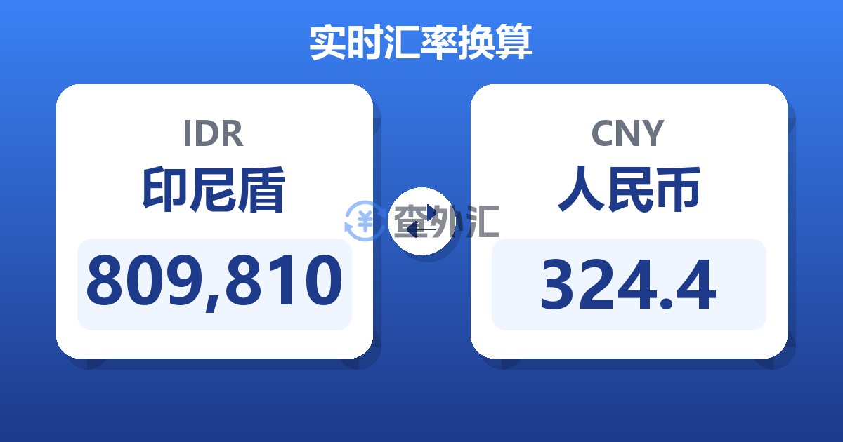 809,810印尼盾兑人民币