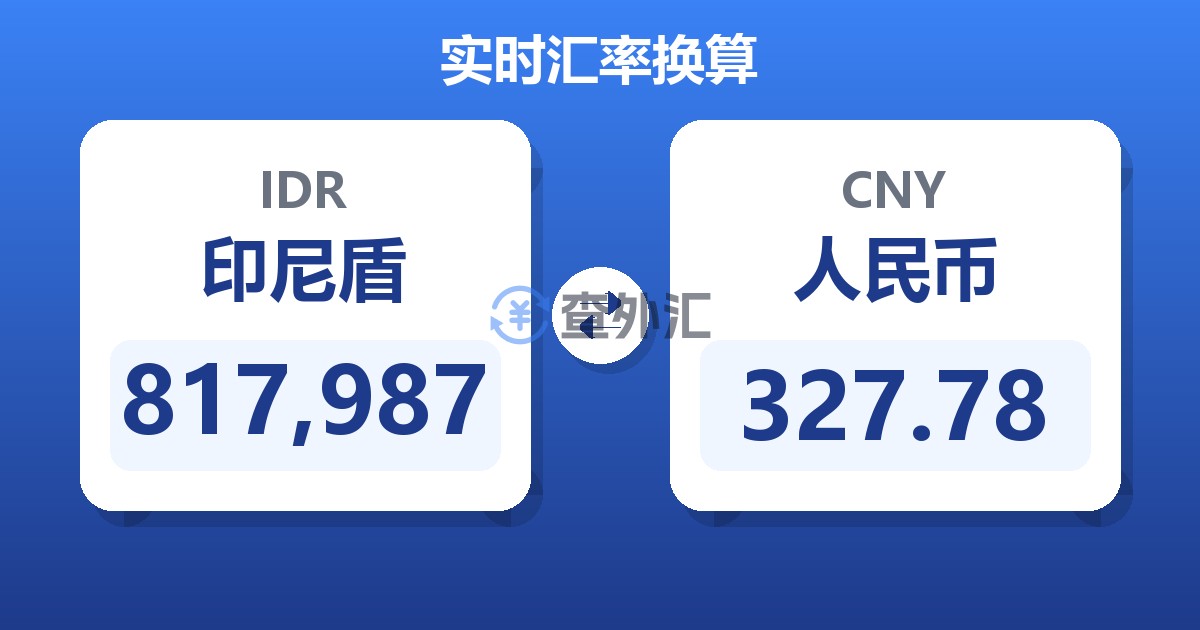 817,987印尼盾兑人民币