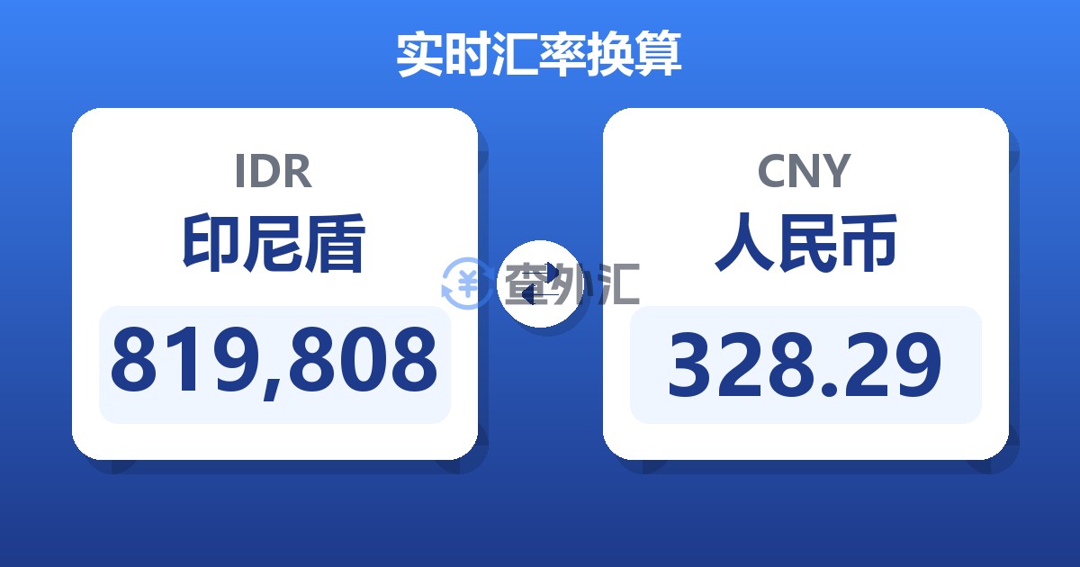 819,808印尼盾兑人民币