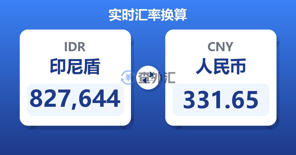 827,644印尼盾兑人民币
