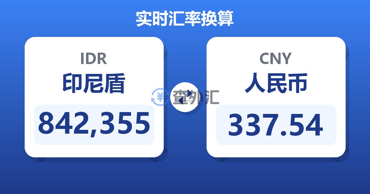 842,355印尼盾兑人民币