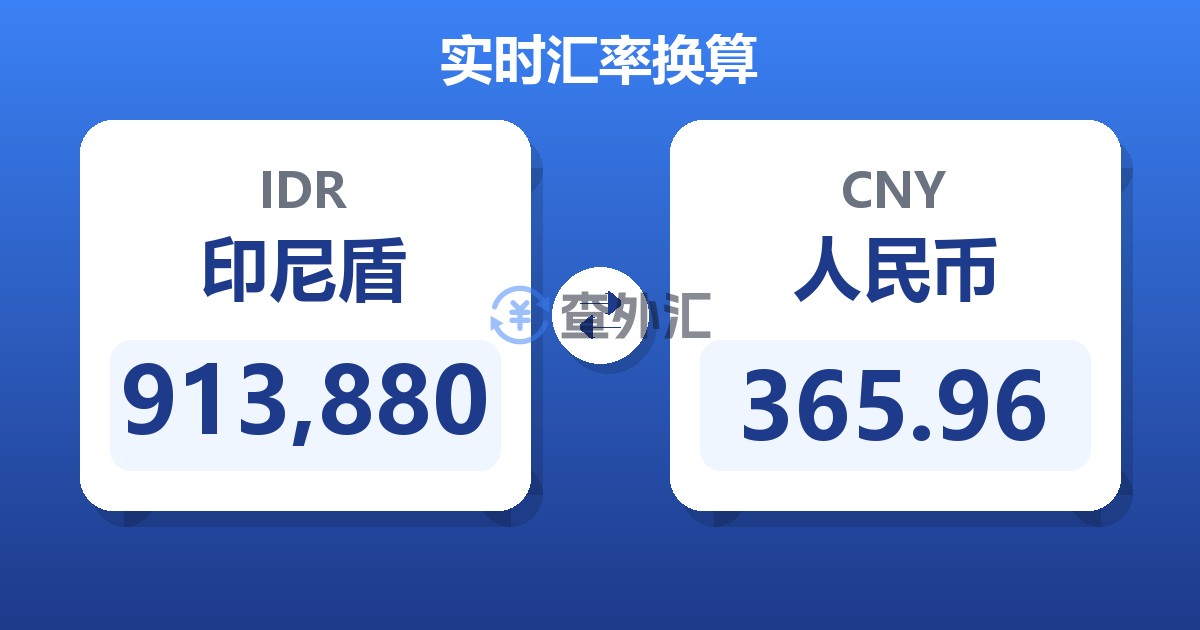 913,880印尼盾兑人民币