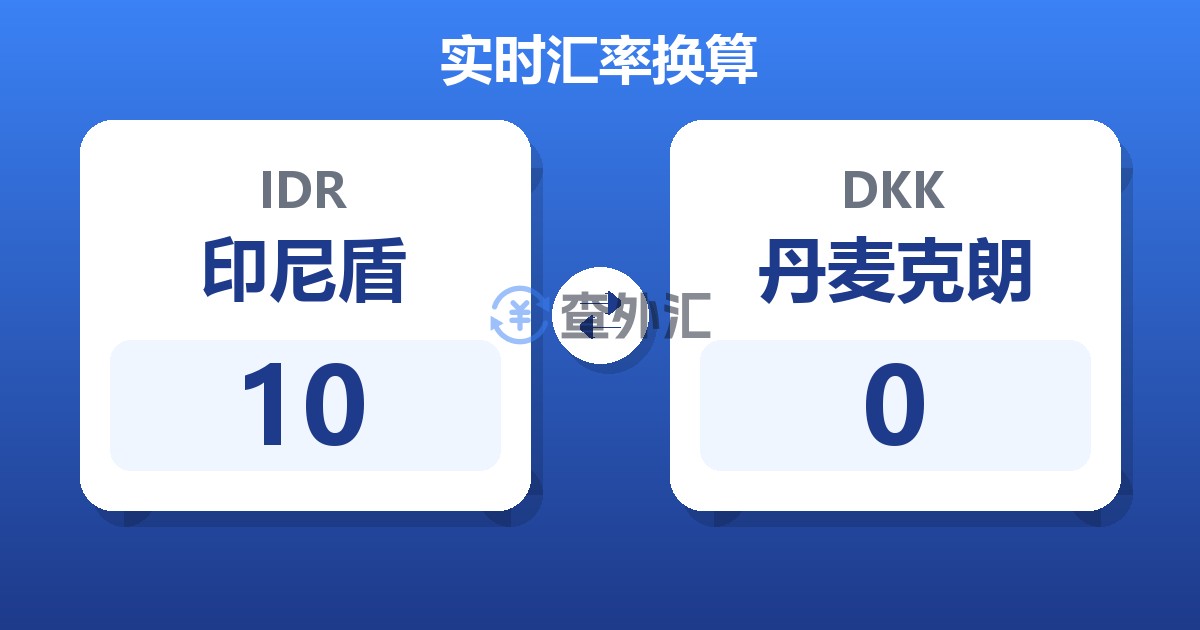 10印尼盾兑丹麦克朗