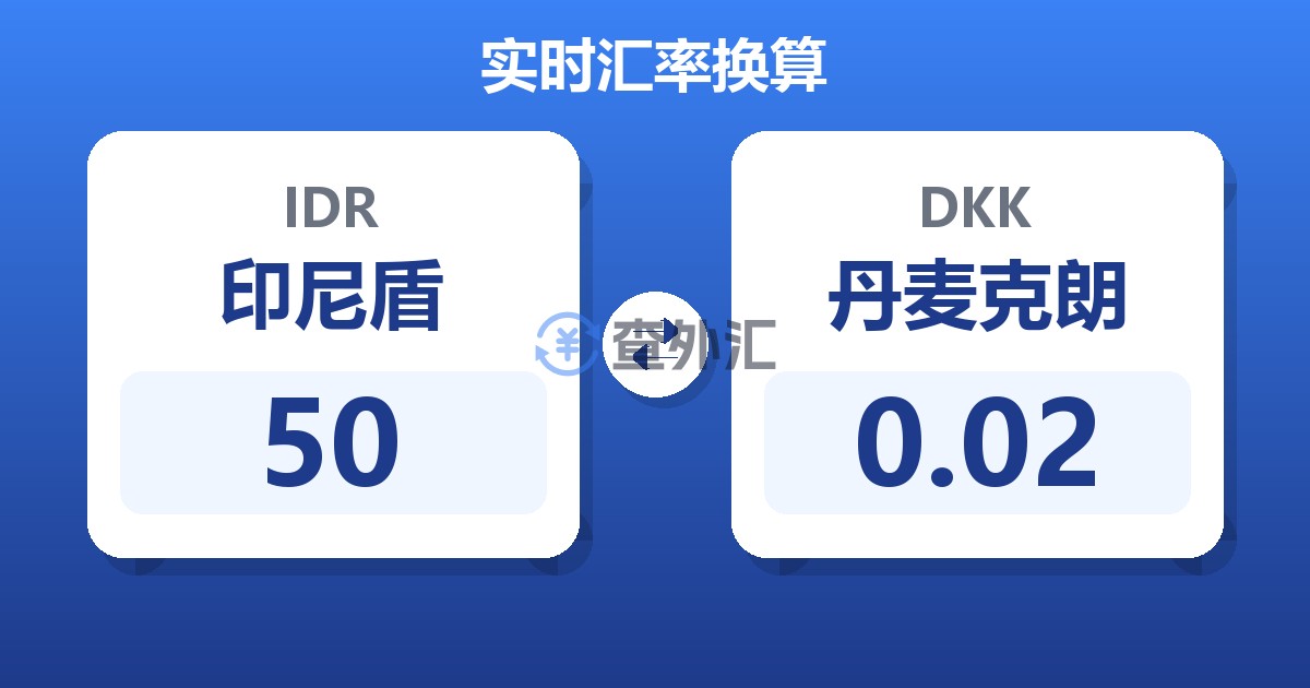 50印尼盾兑丹麦克朗