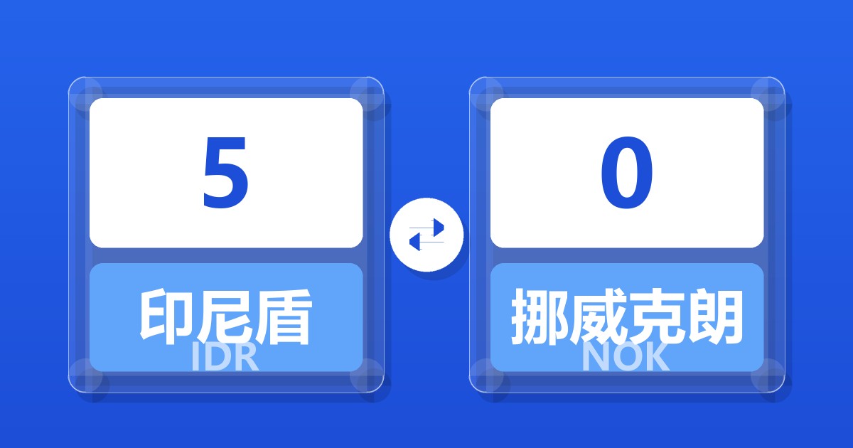 5印尼盾兑挪威克朗