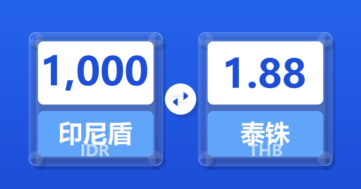 1,000印尼盾兑泰铢