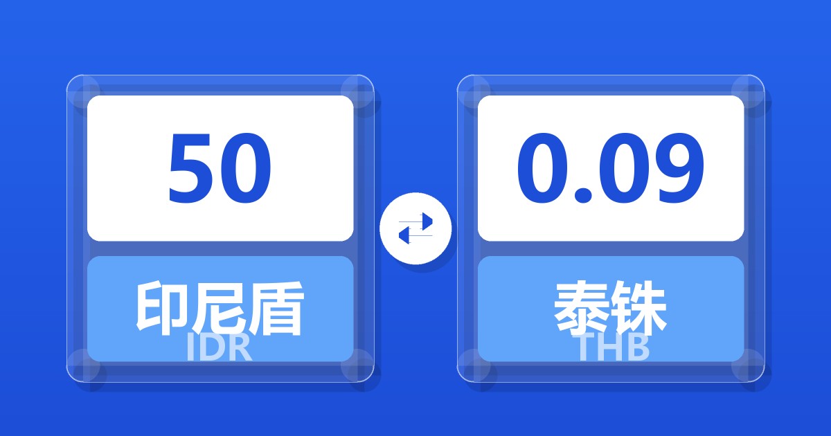 50印尼盾兑泰铢