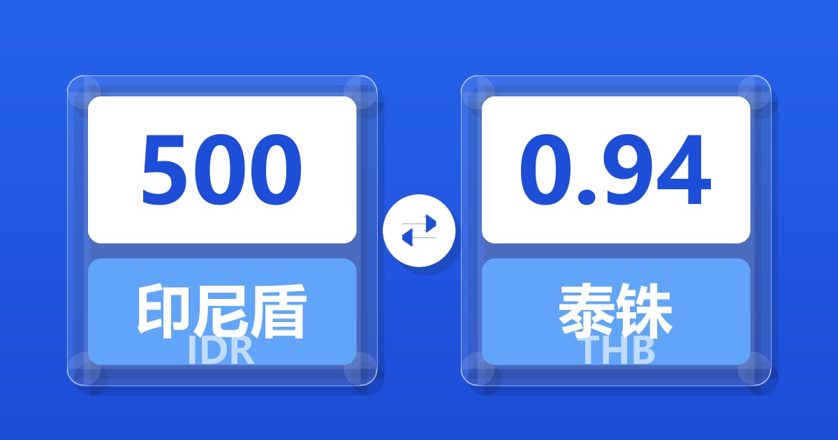 500印尼盾兑泰铢