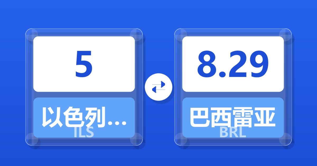 5以色列新谢克尔兑巴西雷亚尔