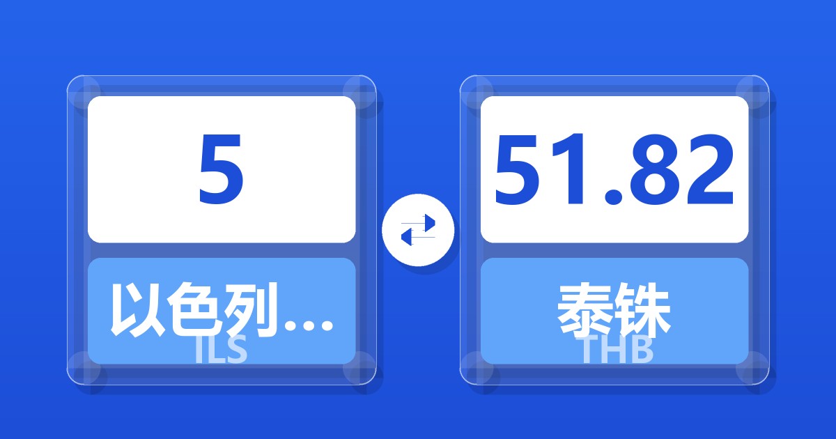 5以色列新谢克尔兑泰铢