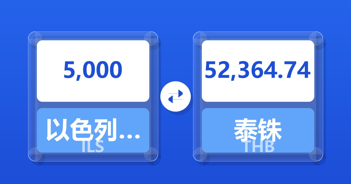 5,000以色列新谢克尔兑泰铢