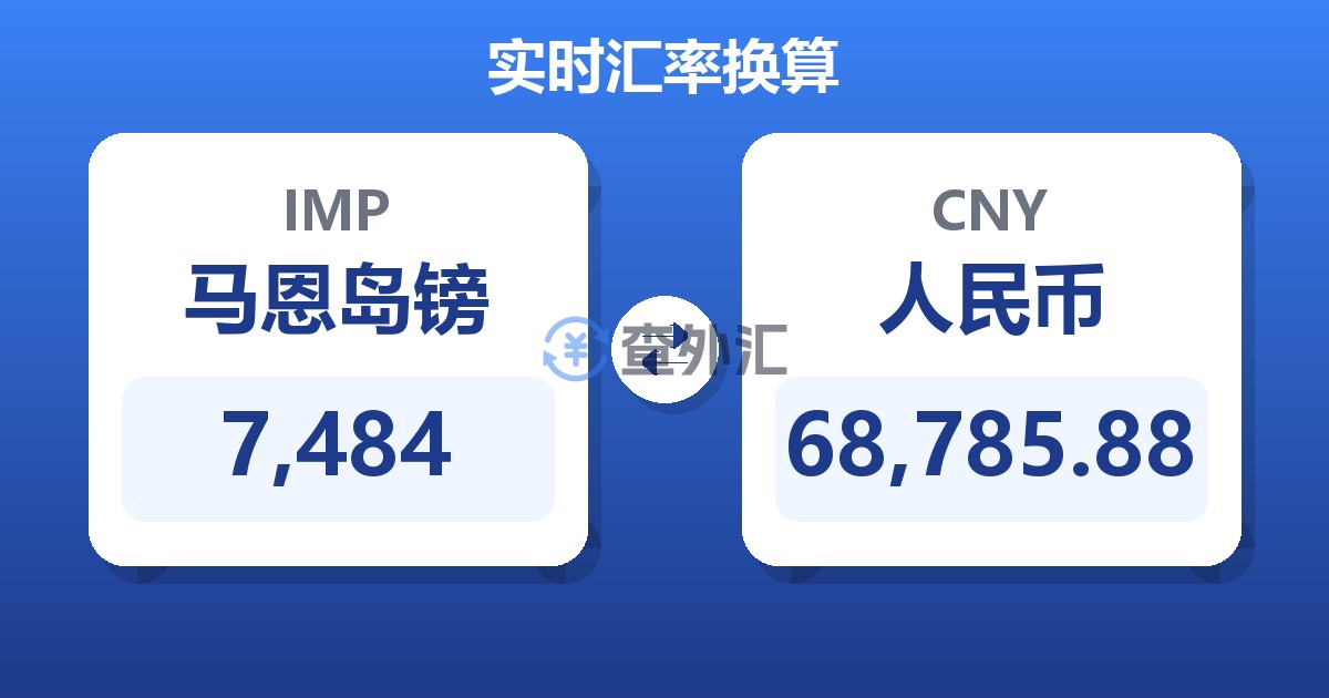 7,484马恩岛镑兑人民币