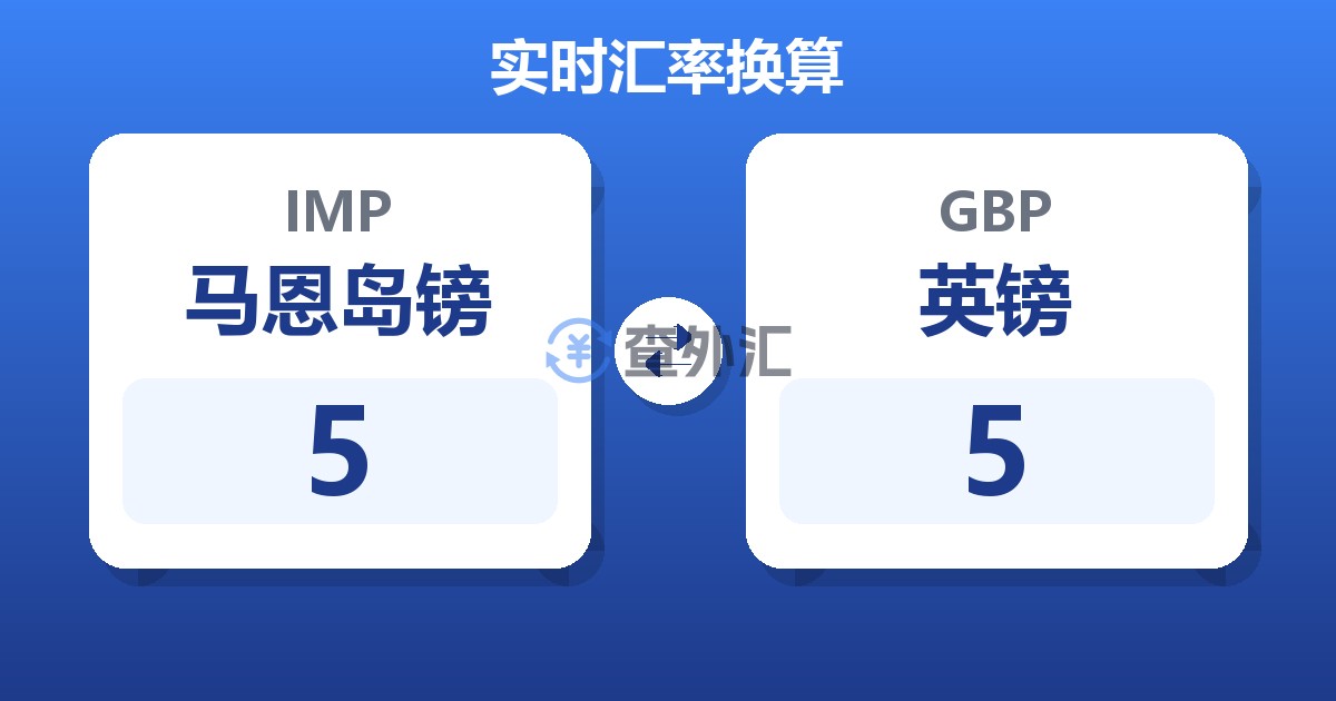 5马恩岛镑兑英镑