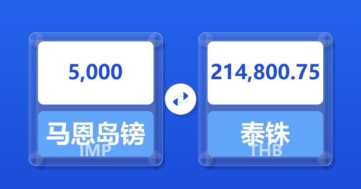 5,000马恩岛镑兑泰铢