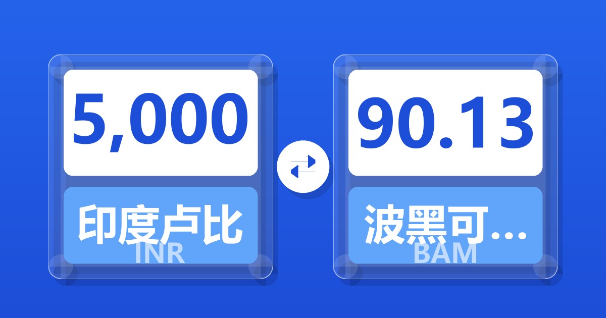 5,000印度卢比兑波黑可兑换马克