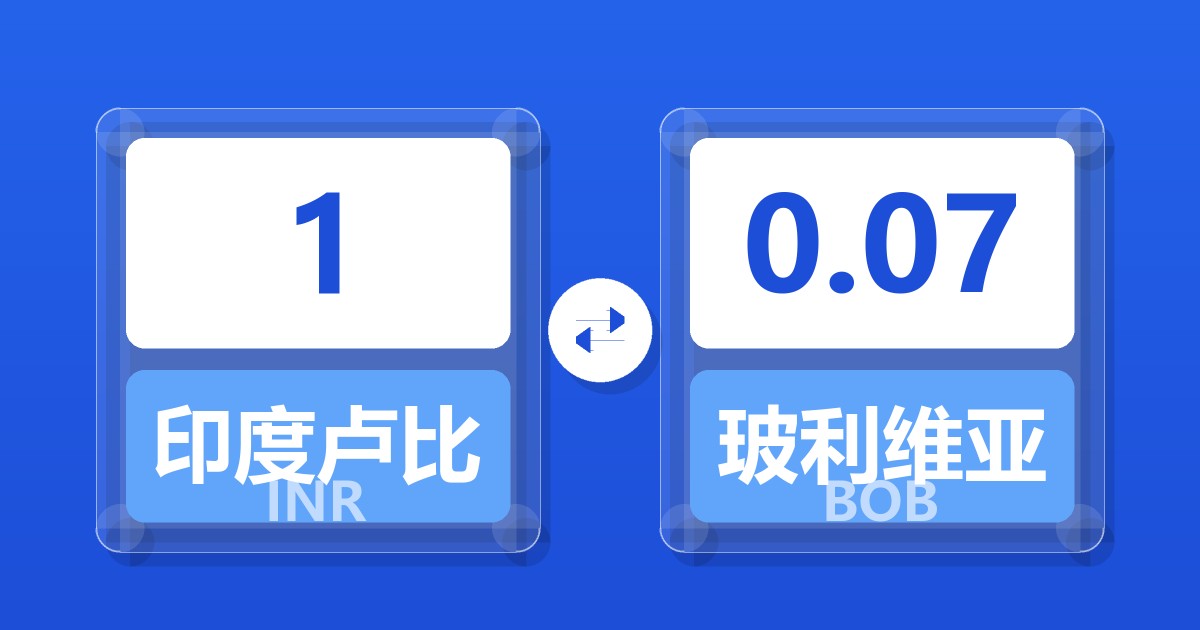 1印度卢比兑玻利维亚诺