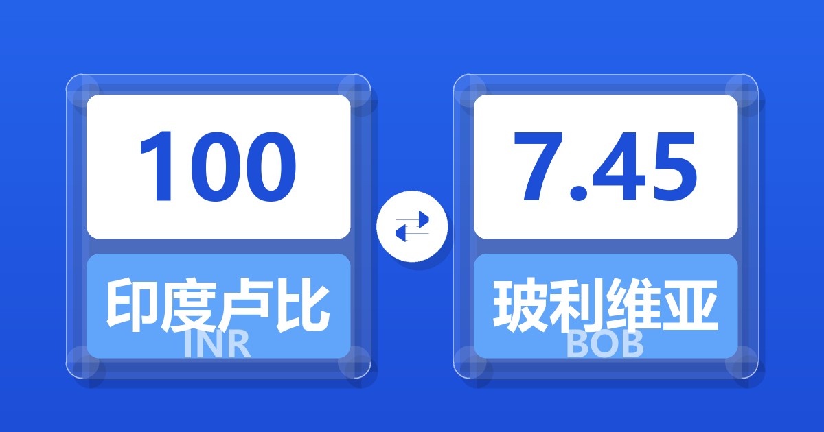 100印度卢比兑玻利维亚诺