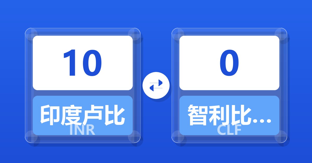 10印度卢比兑智利比索（UF）