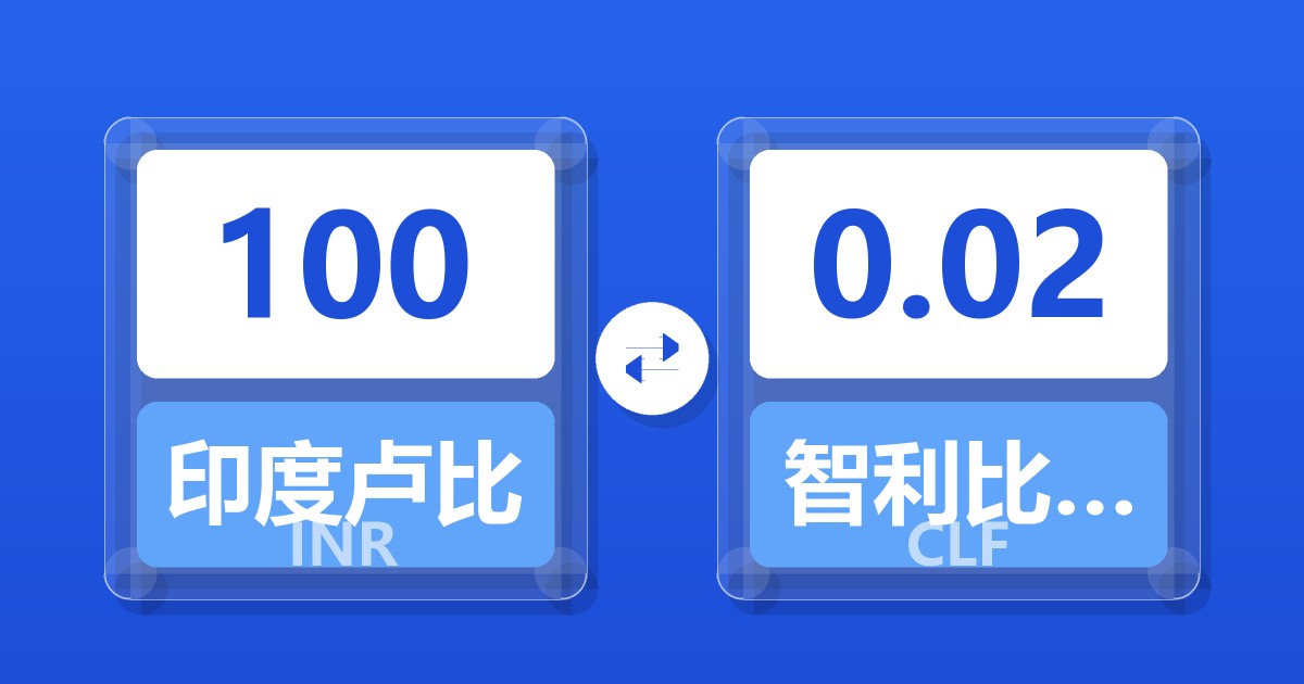 100印度卢比兑智利比索（UF）