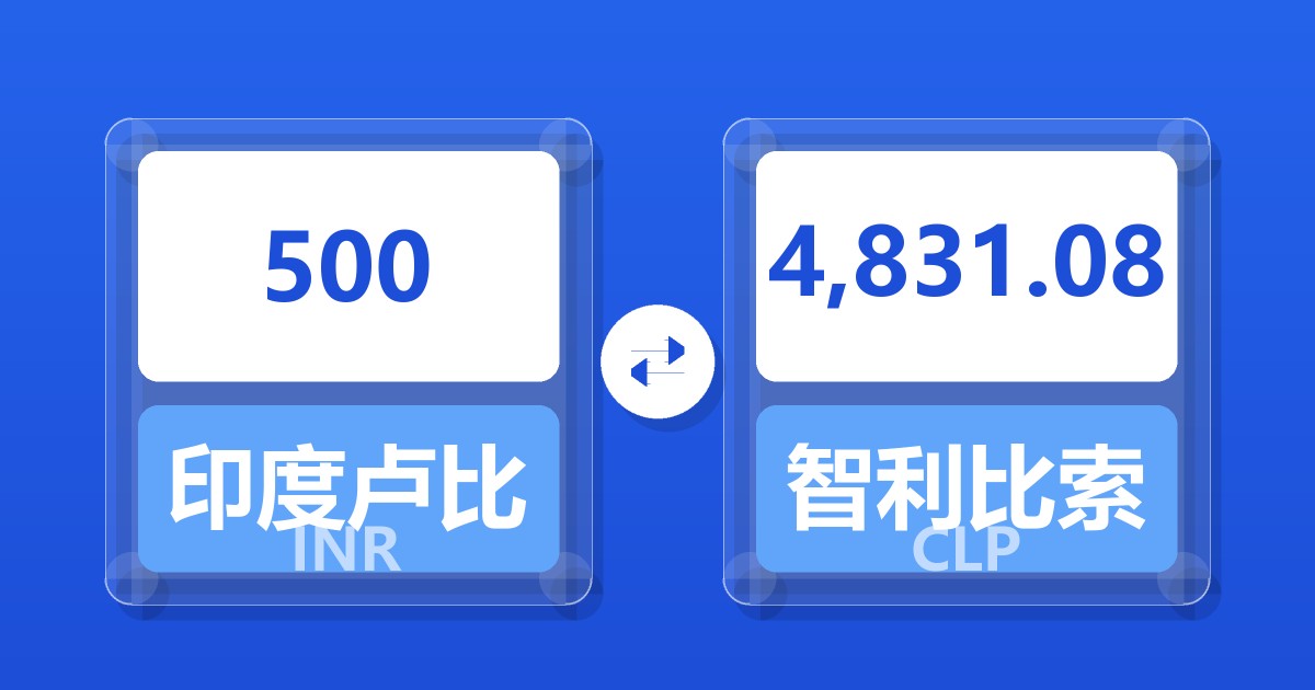 500印度卢比兑智利比索