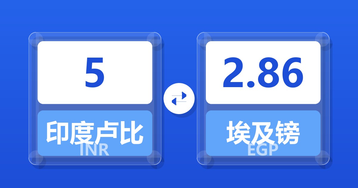 5印度卢比兑埃及镑