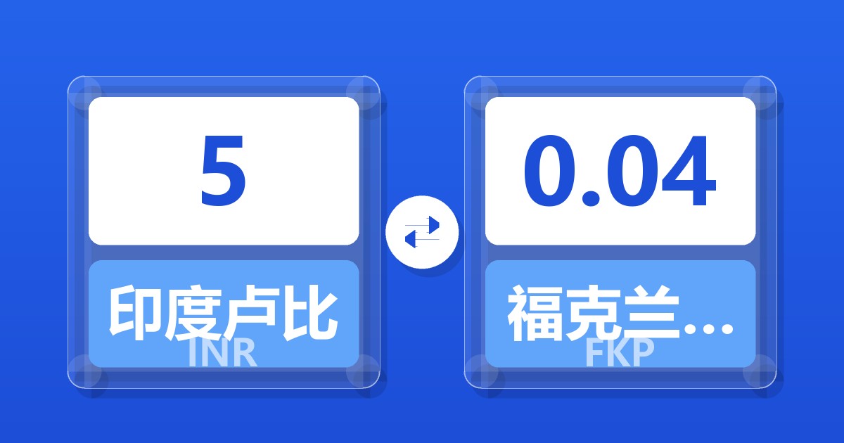 5印度卢比兑福克兰群岛镑