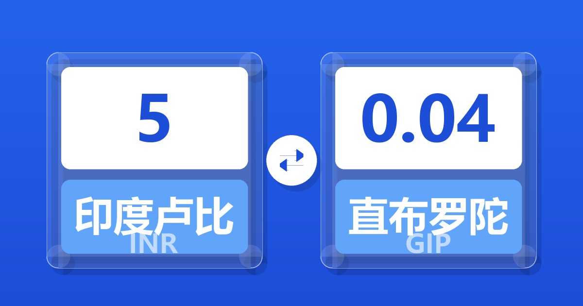 5印度卢比兑直布罗陀镑