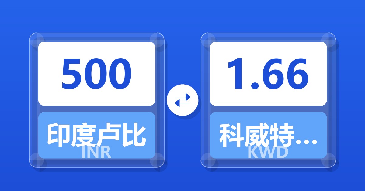 500印度卢比兑科威特第纳尔
