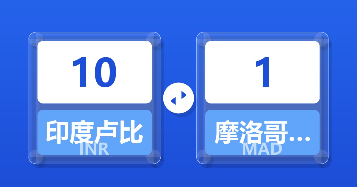 10印度卢比兑摩洛哥迪拉姆