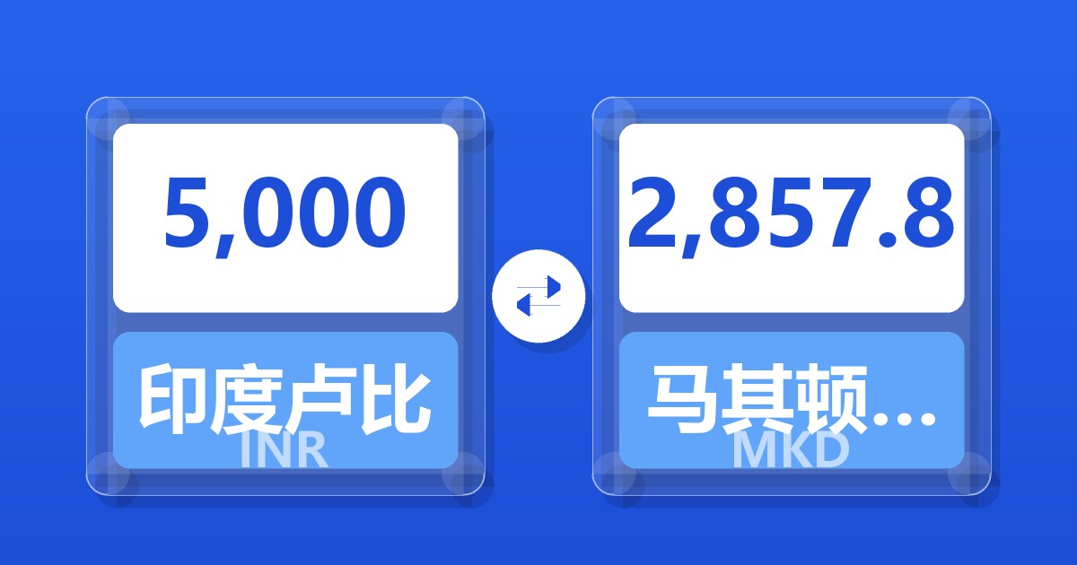 5,000印度卢比兑马其顿第纳尔