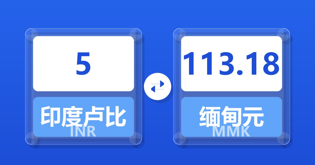 5印度卢比兑缅甸元