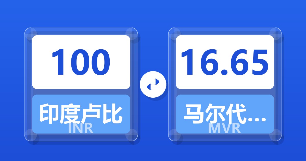 100印度卢比兑马尔代夫拉菲亚