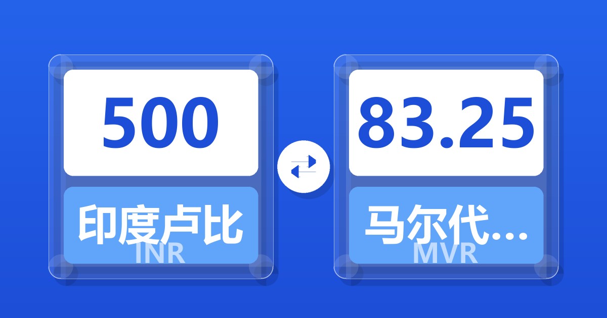 500印度卢比兑马尔代夫拉菲亚