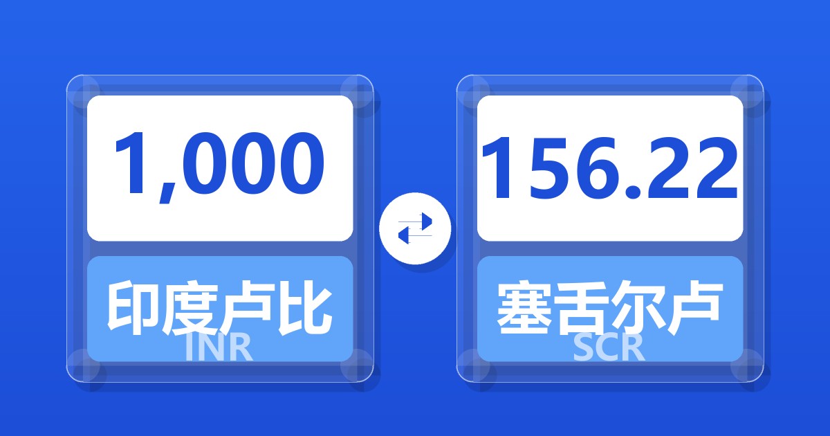 1,000印度卢比兑塞舌尔卢比